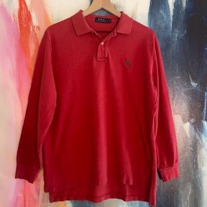 🔥EC🔥Polo Ralph Lauren Long Sleeve 100% Cotton Polo Shirt.